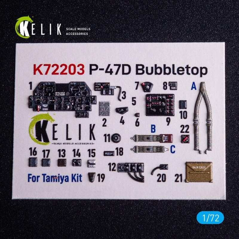 P-47d Bubbletop - Interior 3d-Decals [Tamiya]