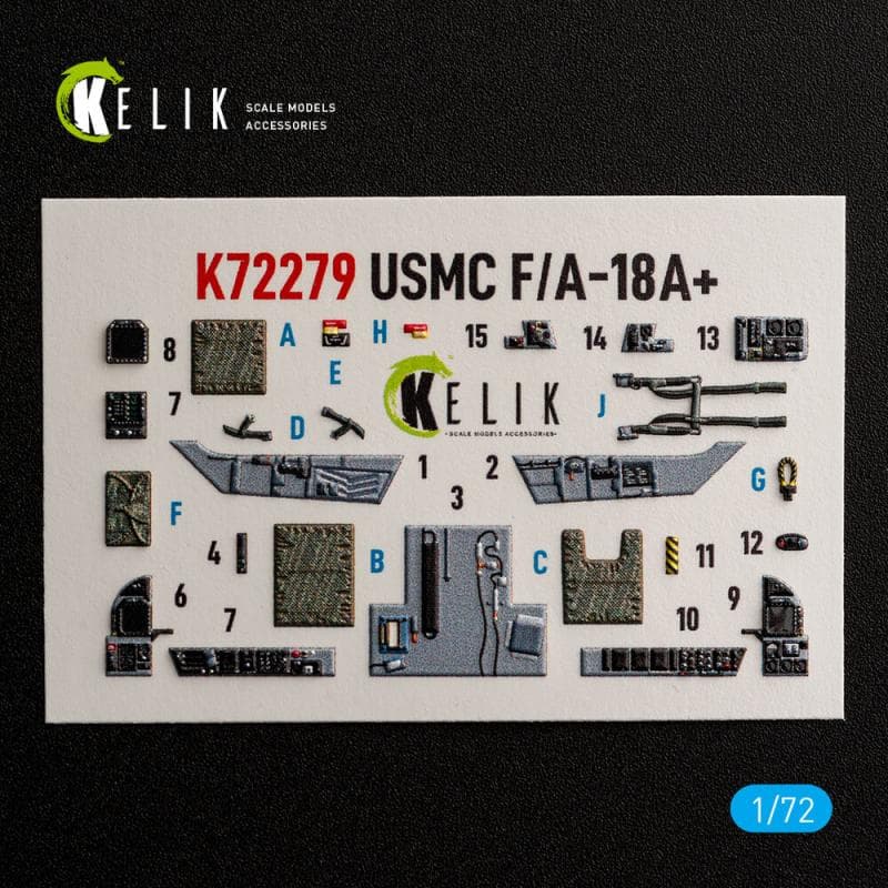 Usmc F/A-18+ - Interior 3d Decals [Academy]
