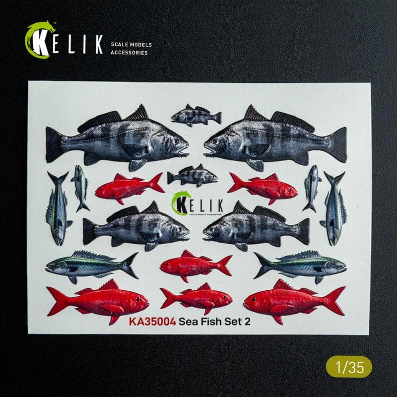 Sea Fish Set Type 2 - 3d-Decals For Dioramas