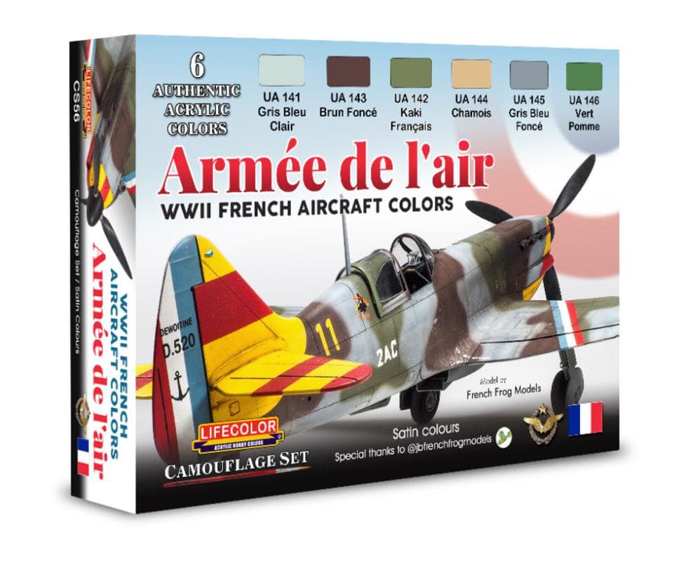 Wwii French Aircraft Colors - Arme De L´Air [6 X 22 Ml]