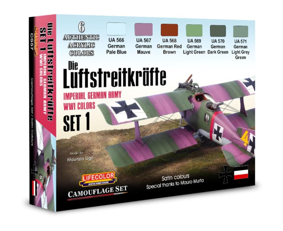 Imperial German Army Wwi Colors Set Nr. 1 [6 X 22 Ml]
