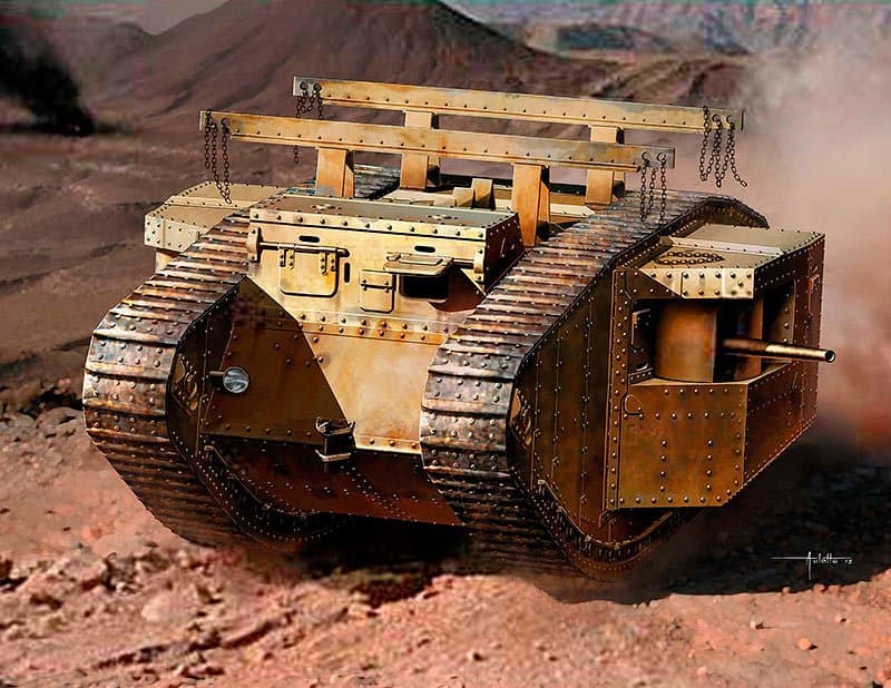 Mk I Male British Tank Gaza Strip