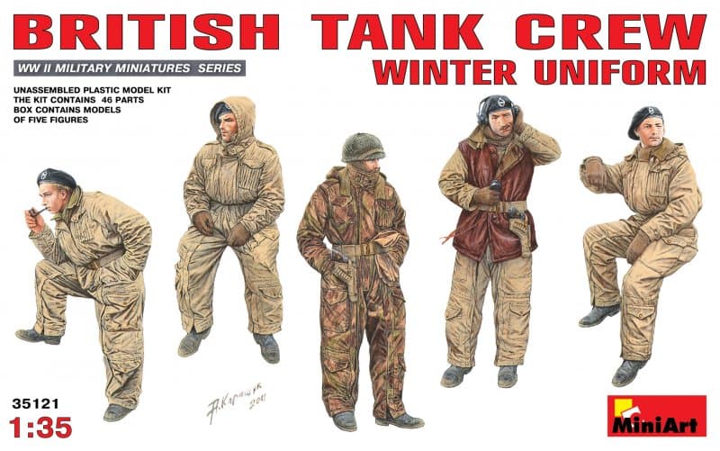 Britische Panzer Crew In Winteruniform