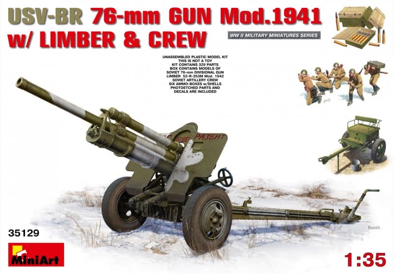 Usv-Br 76mm Gun Mod.1941 With Limber & Crew