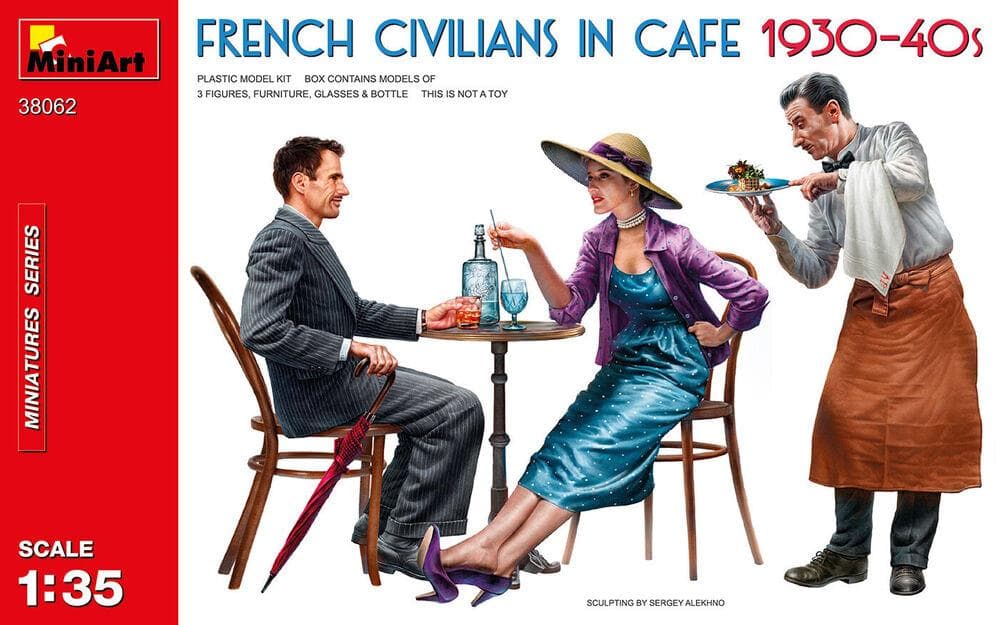 French Civilians In Cafe 1930-40s