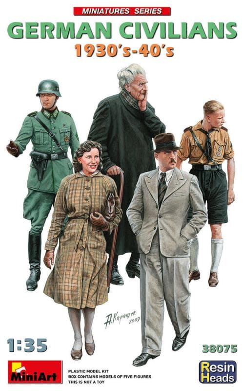 German Civilians 1930-40s. Resin Heads