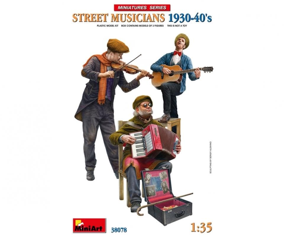 Straßenmusiker 1930-40 (3 Figuren)