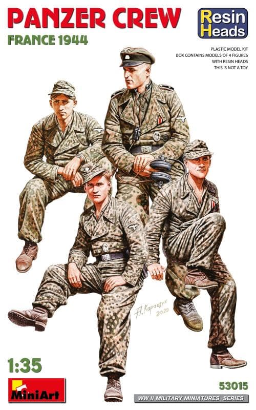 Deutsche Panzer Crew - France 1944 (4 Figuren)