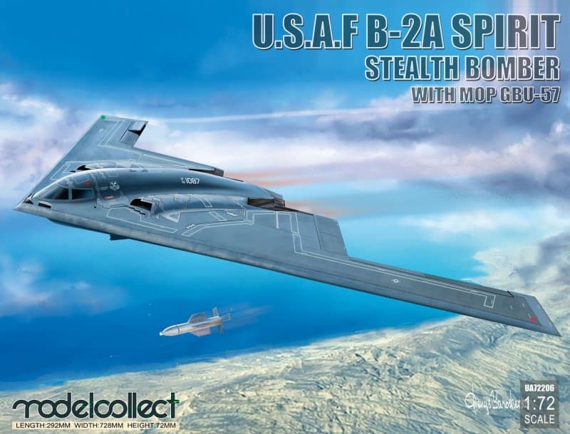 Usaf B-2a Spirit Stealth Bomber With Mop Gbu-57