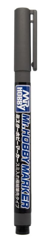 Mr. Hobby Marker Super Fine Tip Brush Pen Grey