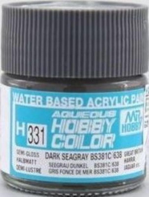 Aqueous Hobby Colors (10 Ml) Dark Seagray Bs381c/638