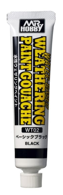 Water-Based Weathering Paint Gouache Basic  Black