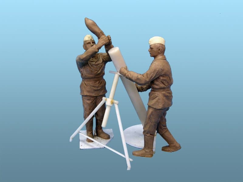 Wwii: Russischer Mörser, Set Mit Mörser Und Figuren In Sommeruniform