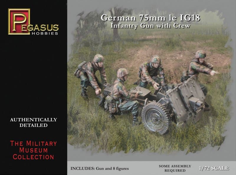 German 75mm 1e Ig18 Infantry Gun With Crew