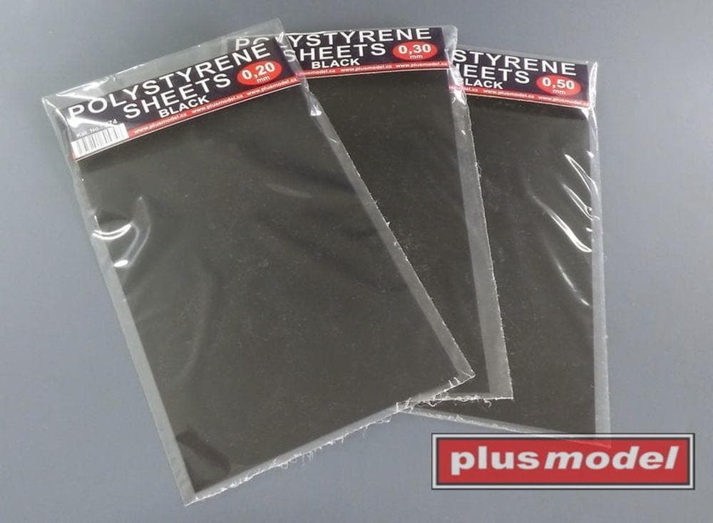 Polystyrene Sheets Black 0,5 Mm (110 X 190 Mm)