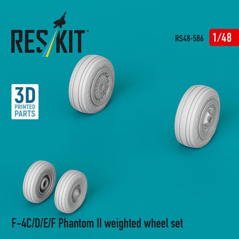 F-4c/D/E/F Phantom Ii - Weighted Wheel Set (3d Printed)