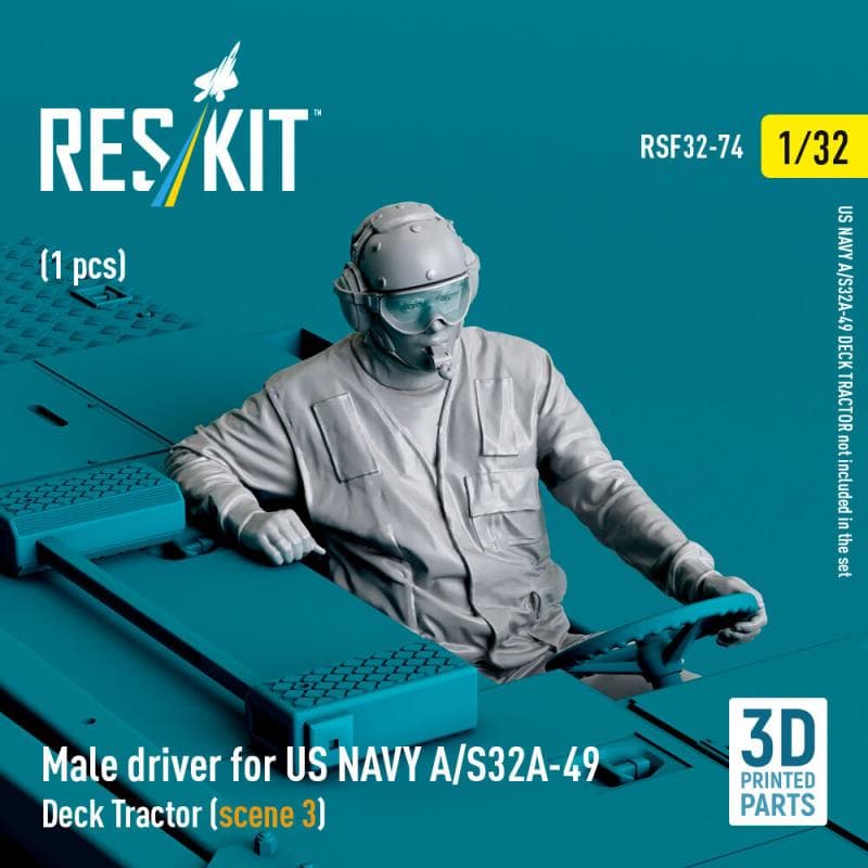 Male Driver For Us Navy A/S32a-49 Deck Tractor (Scene 3) (1 Pcs) (3d Printed)