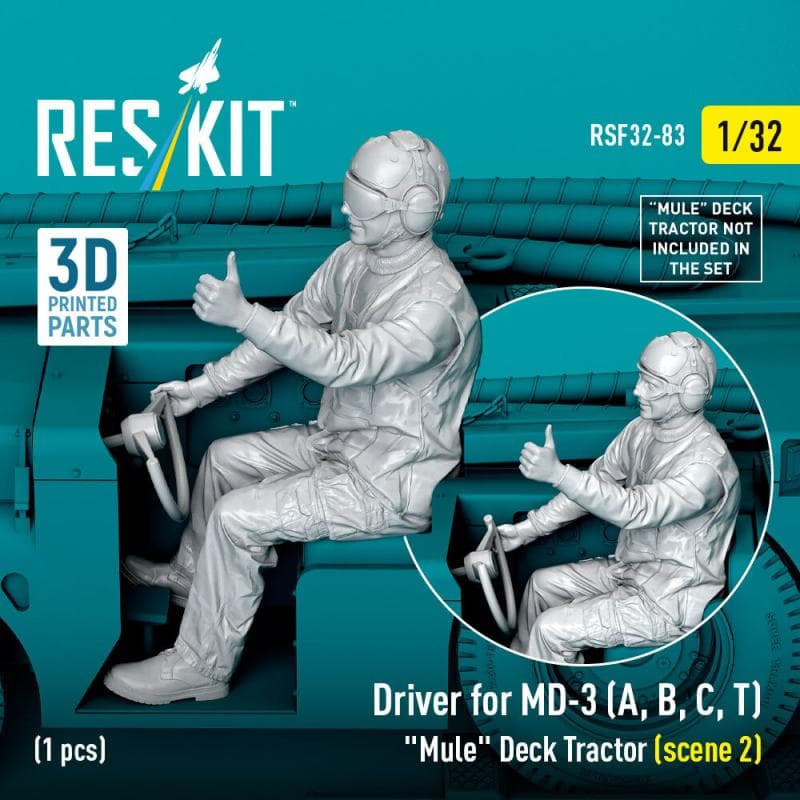 Driver For Md-3 (A, B, C, T) Mule Deck Tractor (Scene 2) (1 Pcs) (3d Printed)