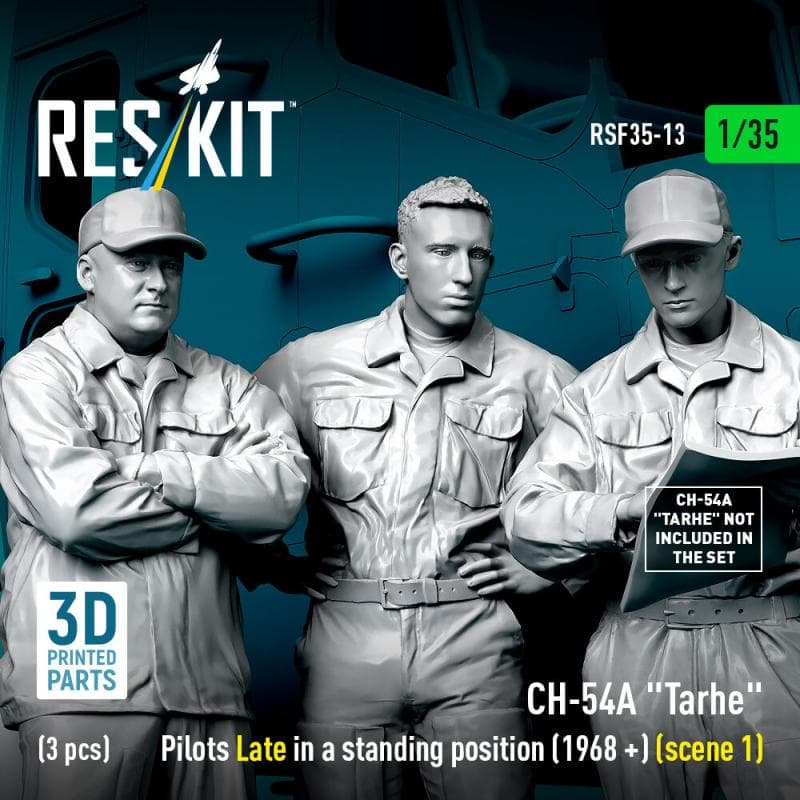 Ch-54a Tarhe - Pilots Late In A Standing Position (1968 +) (Scene 1) (3 Pcs) (3d Printed)