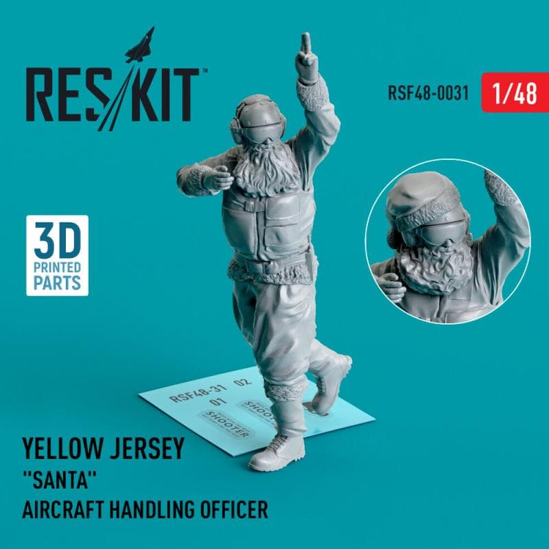 Yellow Jersey Santa Aircraft Handling Officer (1 Pcs) (3d Printed)