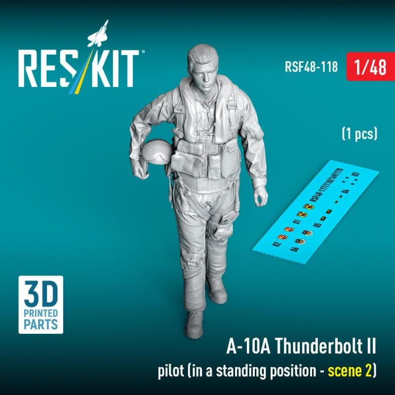 A-10a Thunderbolt Ii - Pilot (In A Standing Position - Scene 2) (1 Pcs) (3d Printed)