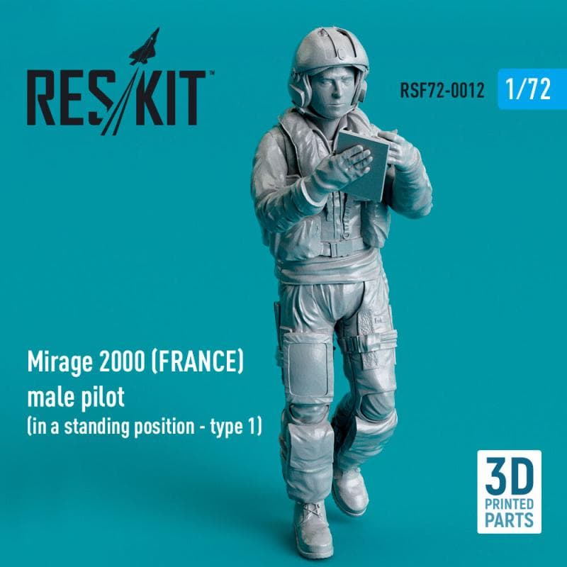 Mirage 2000 (France) - Male Pilot (In A Standing Position - Type 1) (3d Printed)