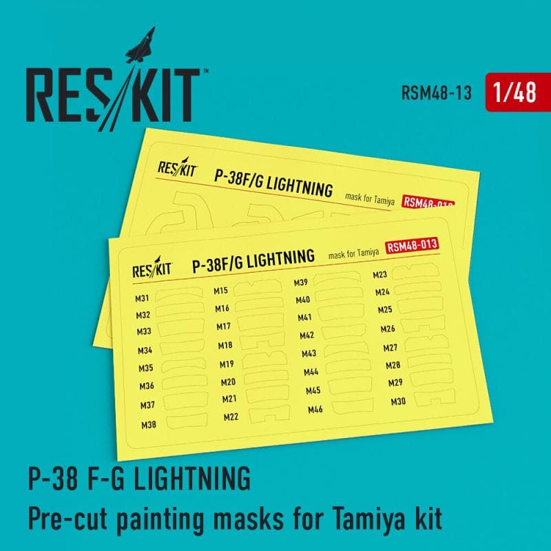 P-38 (F,G) Lightning - Pre-Cut Painting Masks [Tamiya]