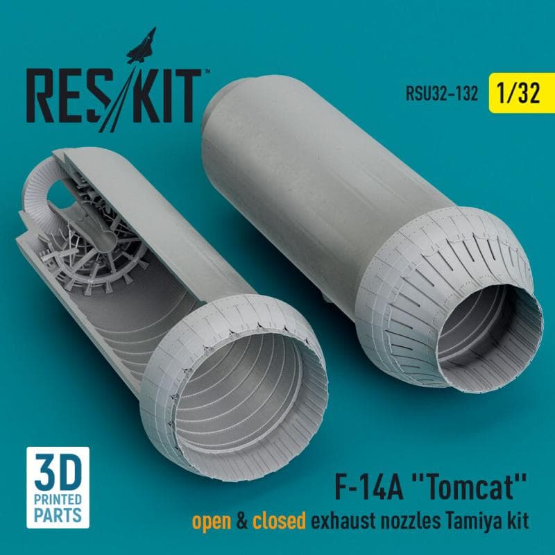 F-14a Tomcat - Open & Closed Exhaust Nozzles [Tamiya] (3d Printed)