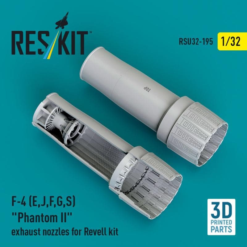 F-4 (E, J, F, G, S) Phantom Ii - Exhaust Nozzles [Revell] (3d Printed)