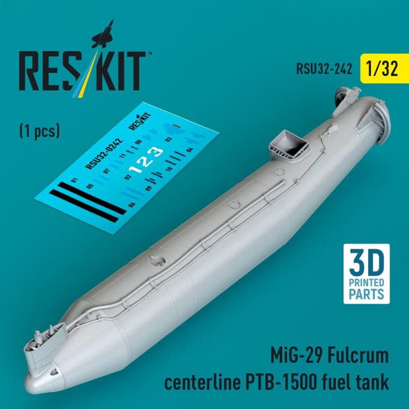 Mig-29 Fulcrum Centerline Ptb-1500 Fuel Tank (1 Pcs) (3d Printed)
