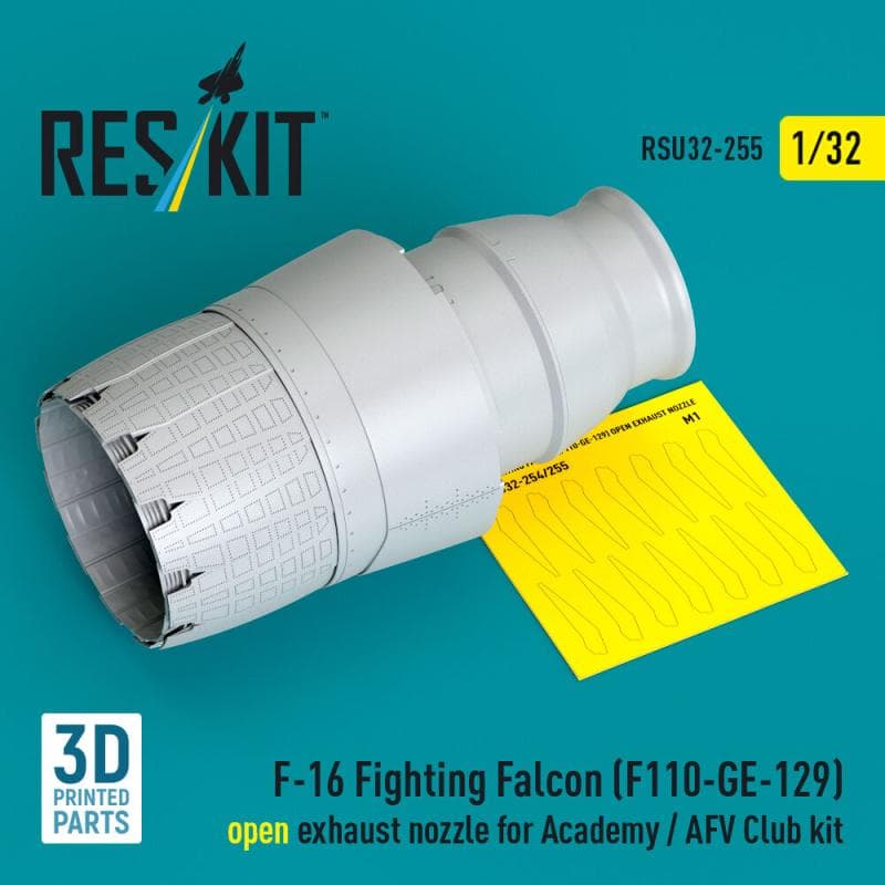 F-16 Fighting Falcon (F110-Ge-129) - Open Exhaust Nozzle [Academy] (3d Printed)