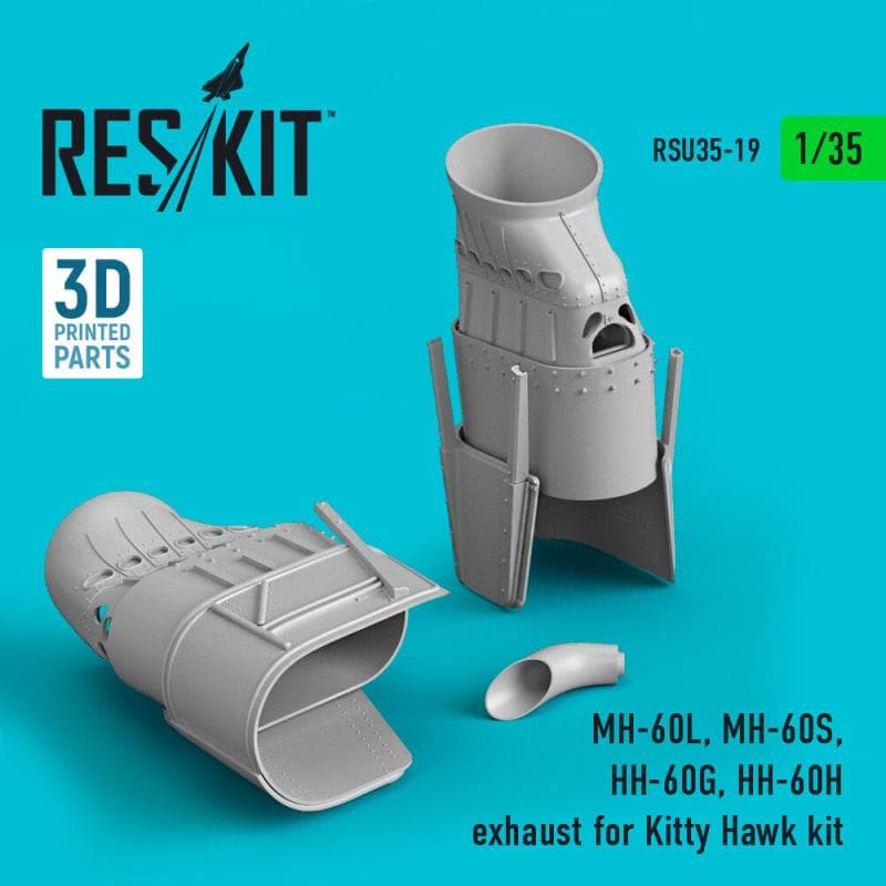 Mh-60l, Mh-60s, Hh-60g, Hh-60h Exhaust [Kitty Hawk] (3d Printed)