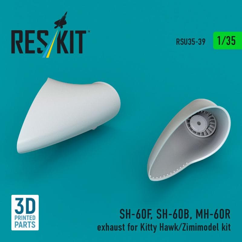 Sh-60f, Sh-60b, Mh-60r - Exhaust (3d Printed) [Kitty Hawk / Zimi Model]
