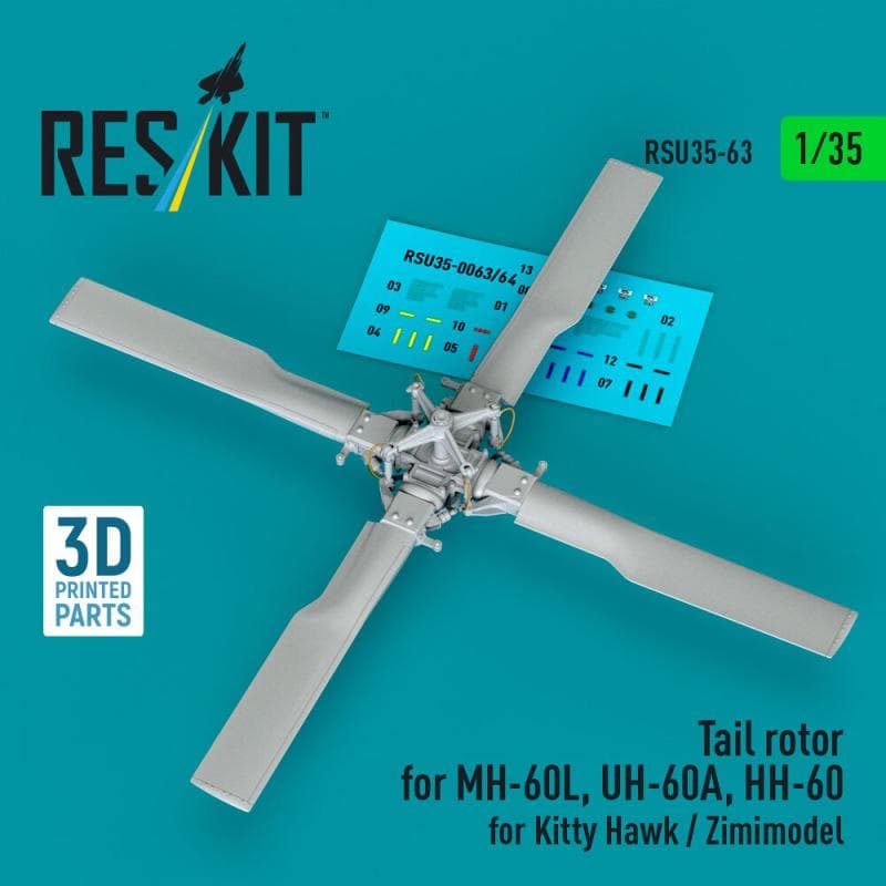 Tail Rotor For Mh-60l, Uh-60a, Hh-60 [Kitty Hawk] (3d Printed)