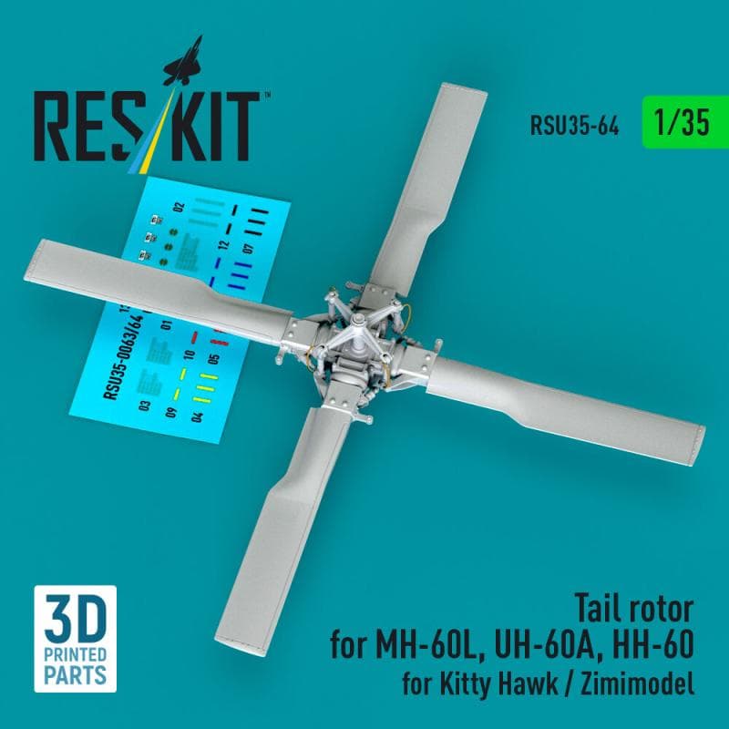 Tail Rotor For Sh-60b, Sh-60f, Hh-60h, Mh-60r, Mh-60s [Kitty Hawk] (3d Printed)