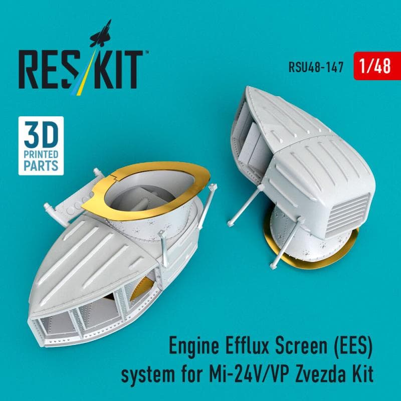 Engine Efflux Screen (Ees) System For Mi-24v/Vp [Zvezda] (3d Printed)
