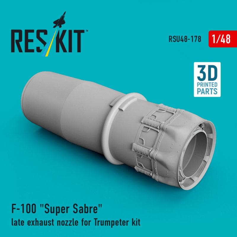 F-100 Super Sabre Late Exhaust Nozzle [Trumpeter] (3d Printed)