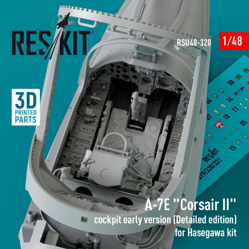 A-7e Corsair Ii Cockpit Early Version (Detailed Edition) [Hasegawa] (3d Printed)
