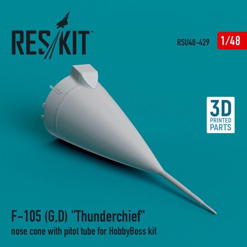 F-105 (G,D) Thunderchief Nose Cone With Pitot Tube [Hobbyboss] (3d Printed)