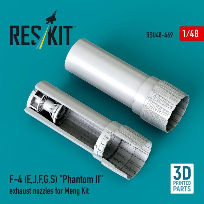 F-4 (E, J, F, G, S) Phantom Ii Exhaust Nozzles [Meng Models] (3d Printed)