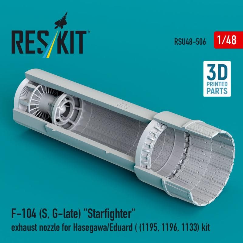 F-104 (S, G-Late) Starfighter Exhaust Nozzle [Hasegawa] (3d Printed)