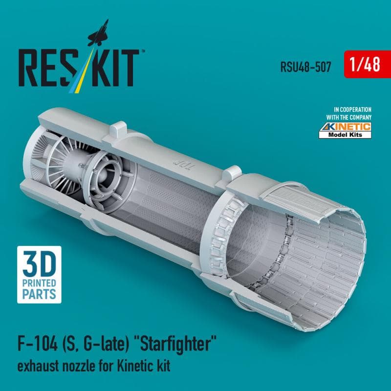 F-104 (S, G-Late) Starfighter Exhaust Nozzle [Kinetic] (3d Printed)