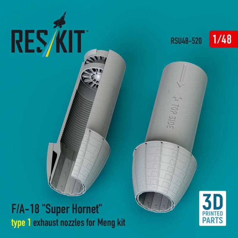 F/A-18 Super Hornet Type 1 Exhaust Nozzles [Meng Models] (3d Printed)