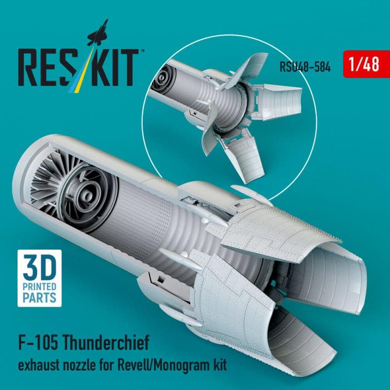 F-105 Thunderchief Exhaust Nozzle [Revell] (3d Printed)