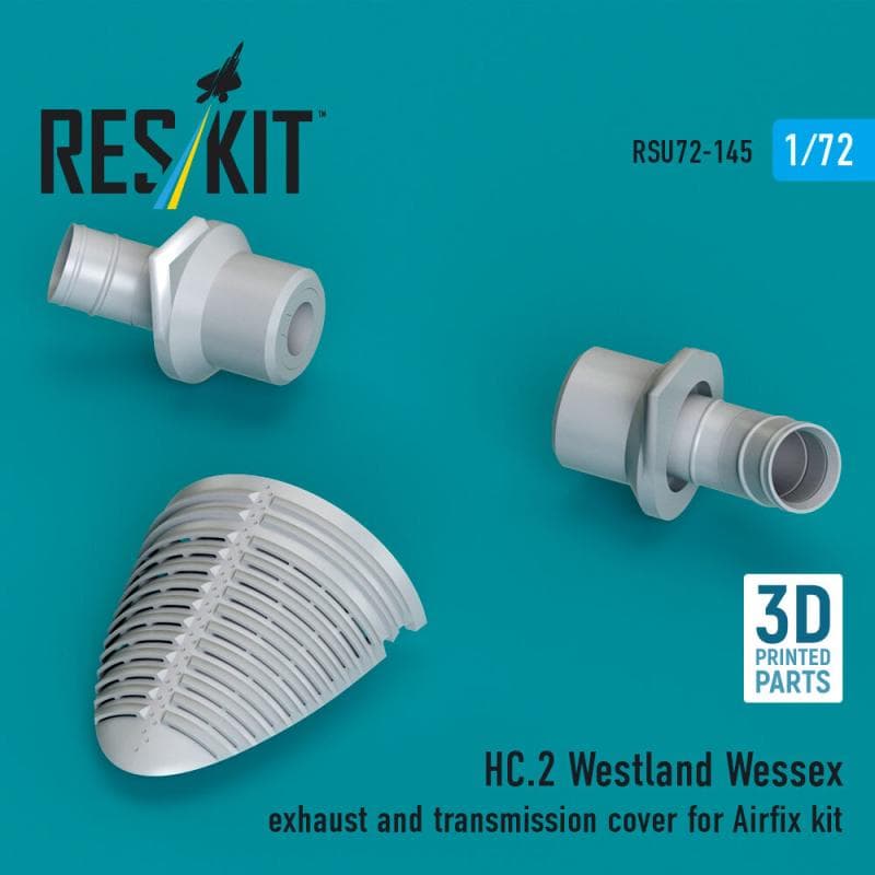 Hc.2 Westland Wessex - Exhaust And Transmission Cover (3d Printed) [Airfix]