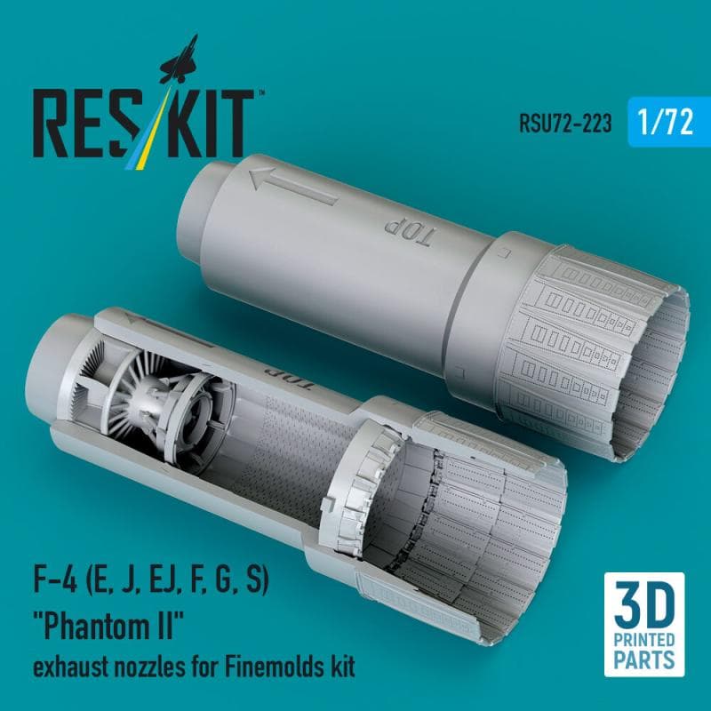 F-4 (E, J, Ej, F, G, S) Phantom Ii - Exhaust Nozzles [Finemolds] (3d Printed)