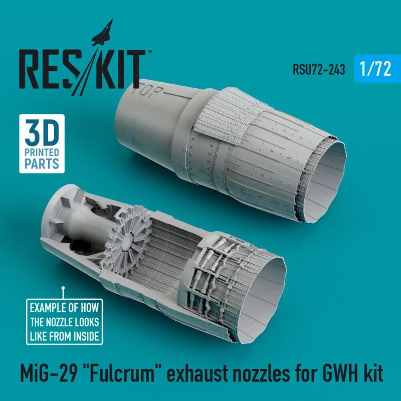 Mig-29 Fulcrum - Exhaust Nozzles [Gwh] (3d Printed + Resin)