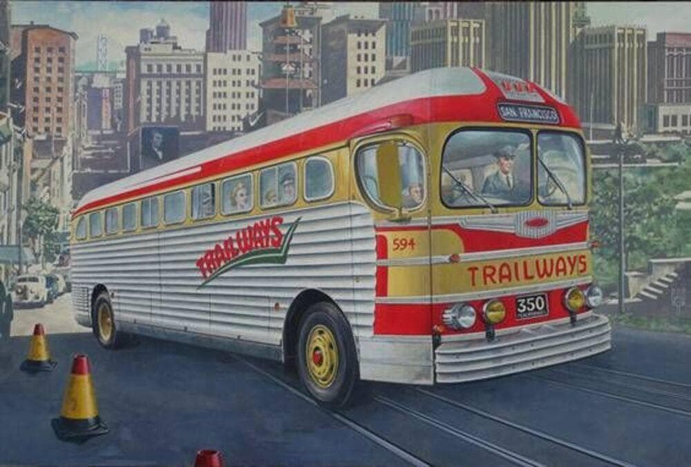 Gmc Pd-3751 Silverside Trailwagon Trailways Company