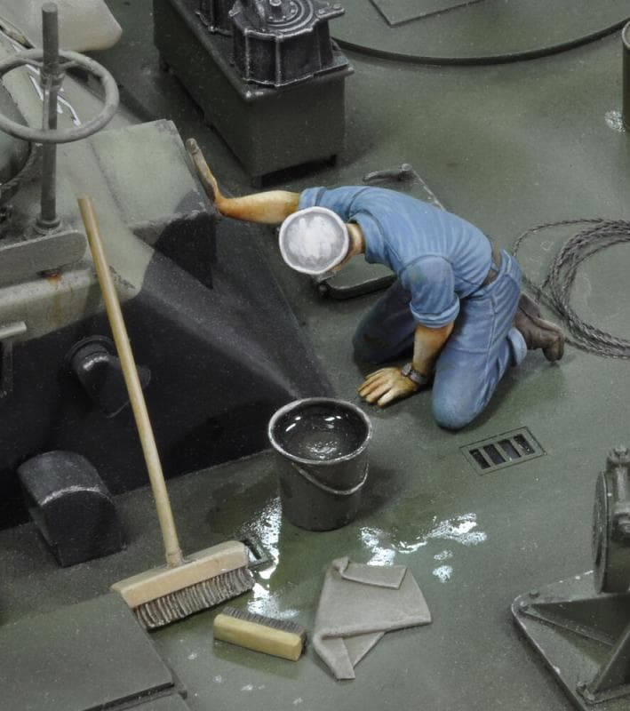 U.S. Sailor Who Is Washing-Wwii