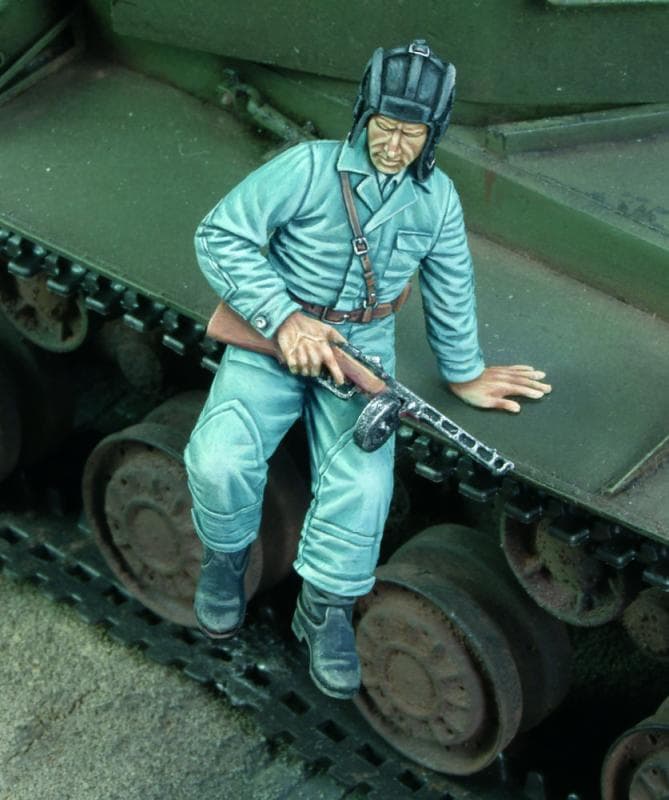 Russian Tanker Jumping Down-Wwii